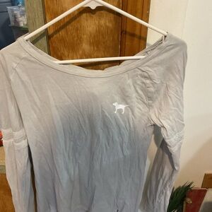 Victoria's Secret Light Gray Long Sleeve Tee